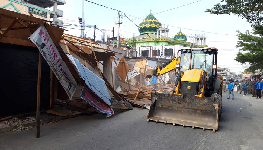 Tim Gabungan Sudah Bongkar TPS di Jalan HOS Tjokroaminoto
