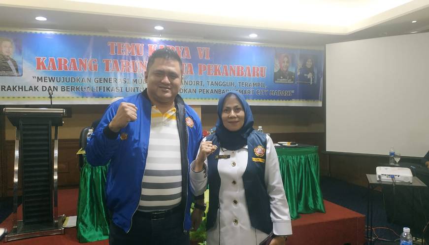 Ade Fitra terpilih secara aklamasi memimpin Karang Taruna Pekanbaru