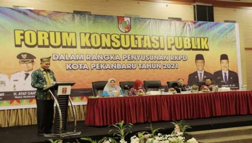 Wawako Buka Secara Resmi Forum Konsultasi Publik RKPD Pekanbaru 2021