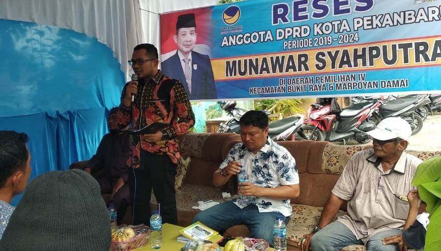 Masyarakat Curhat Soal Banjir Saat Anggota DPRD Pekanbaru, Munawar Syahputra Gelar Reses di Kelurahan Air Dingin