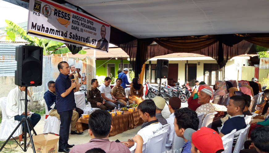 Anggota Komisi II DPRD Kota Pekanbaru, Muhammad Sabarudi Jaring Aspirasi di Kelurahan Sukamaju