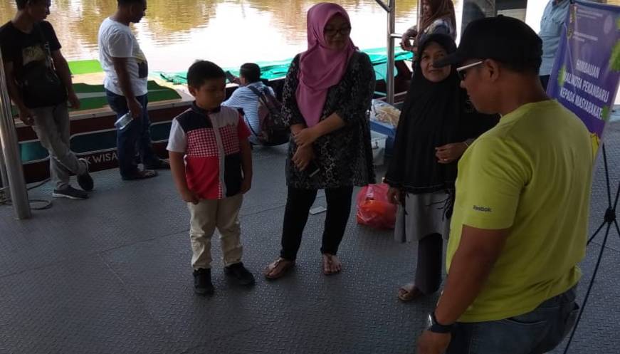 Antisipasi Virus Corona, Pengelola Pelabuhan Sungai Duku Gelar Sosialisasi Imbauan Wako Pekanbaru