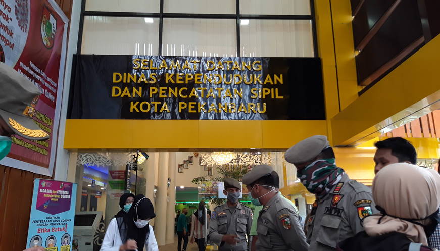 Cegah Covid-19, Disdukcapil Pekanbaru Batasi Layanan Untuk Sementara