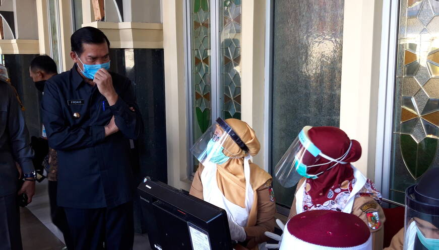 Wako Pekanbaru Tinjau Rapid Test Massal di Masjid Paripurna Agung Ar Rahman