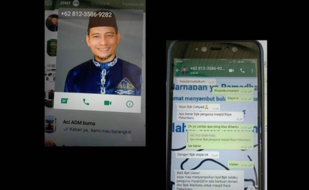 Waspadai Akun WA Catut Nama Wawako Pekanbaru