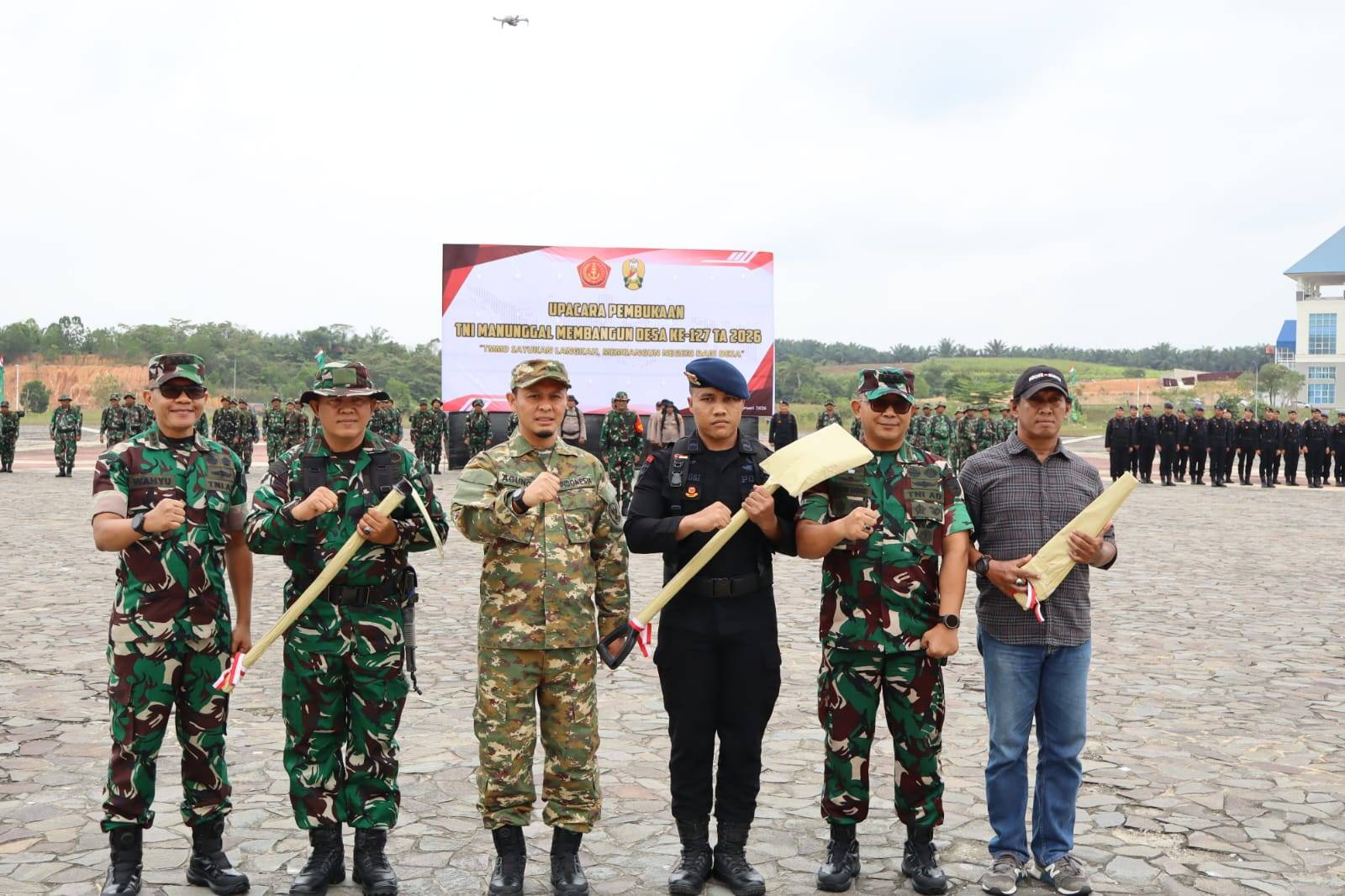 Pelaksanaan TMMD ke-127 Kodim 0301/Pekanbaru Resmi Dimulai