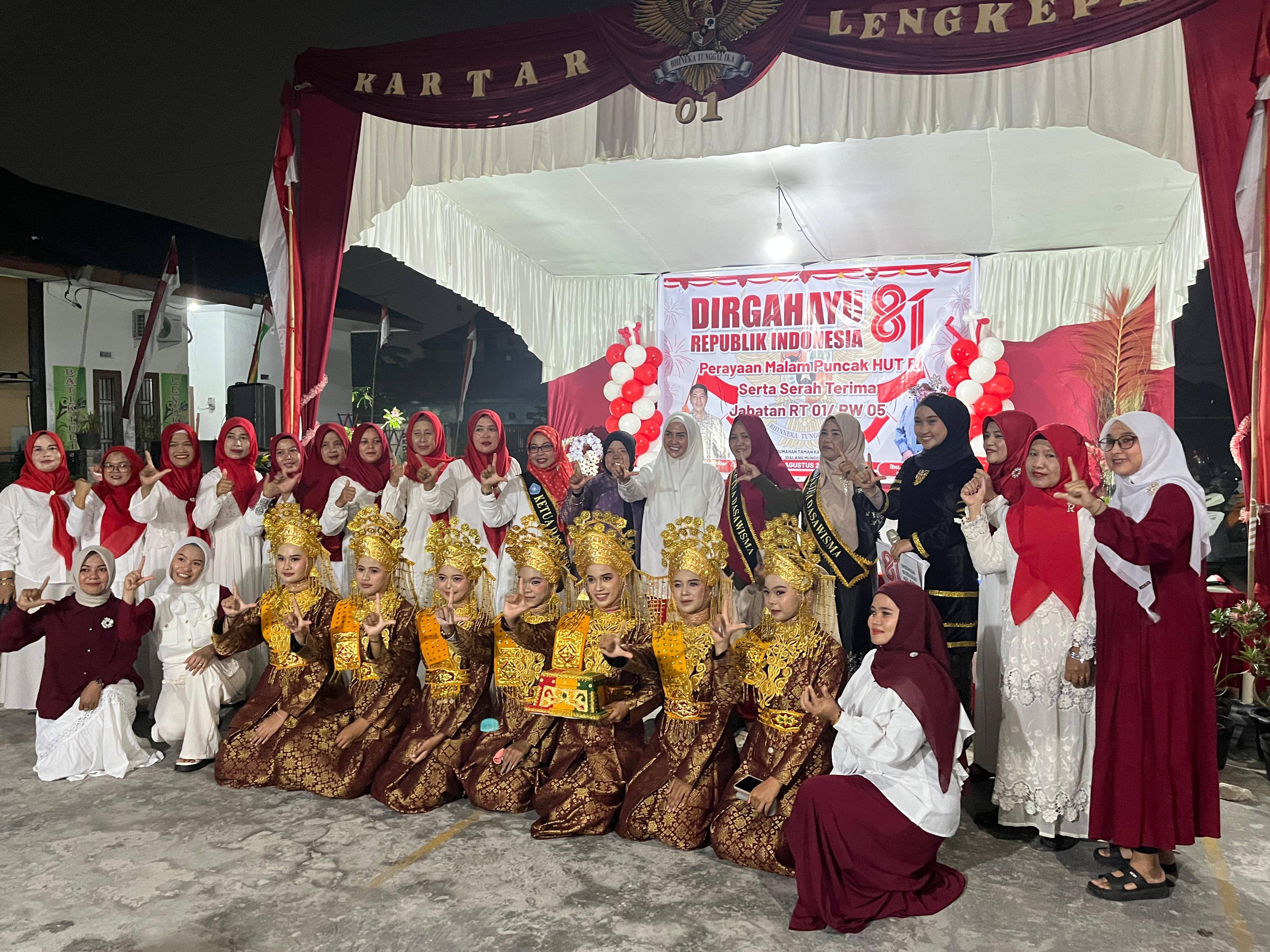 Malam Puncak HUT Kemerdekaan di Gang Lengkepe Pekanbaru Berlangsung Meriah